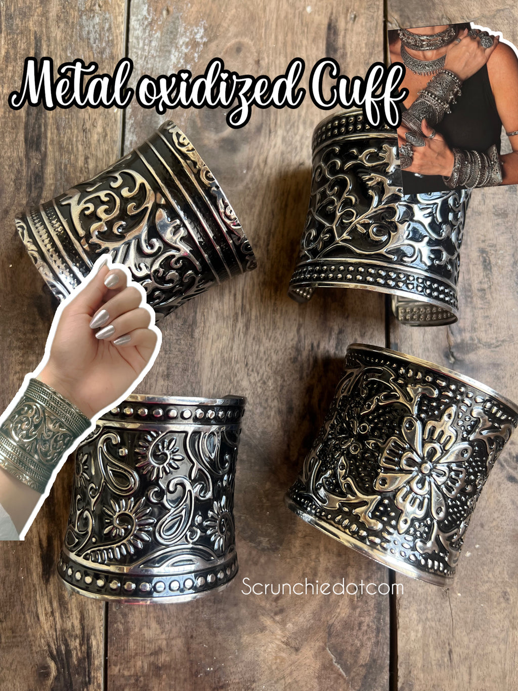 Metal oxidized cuff