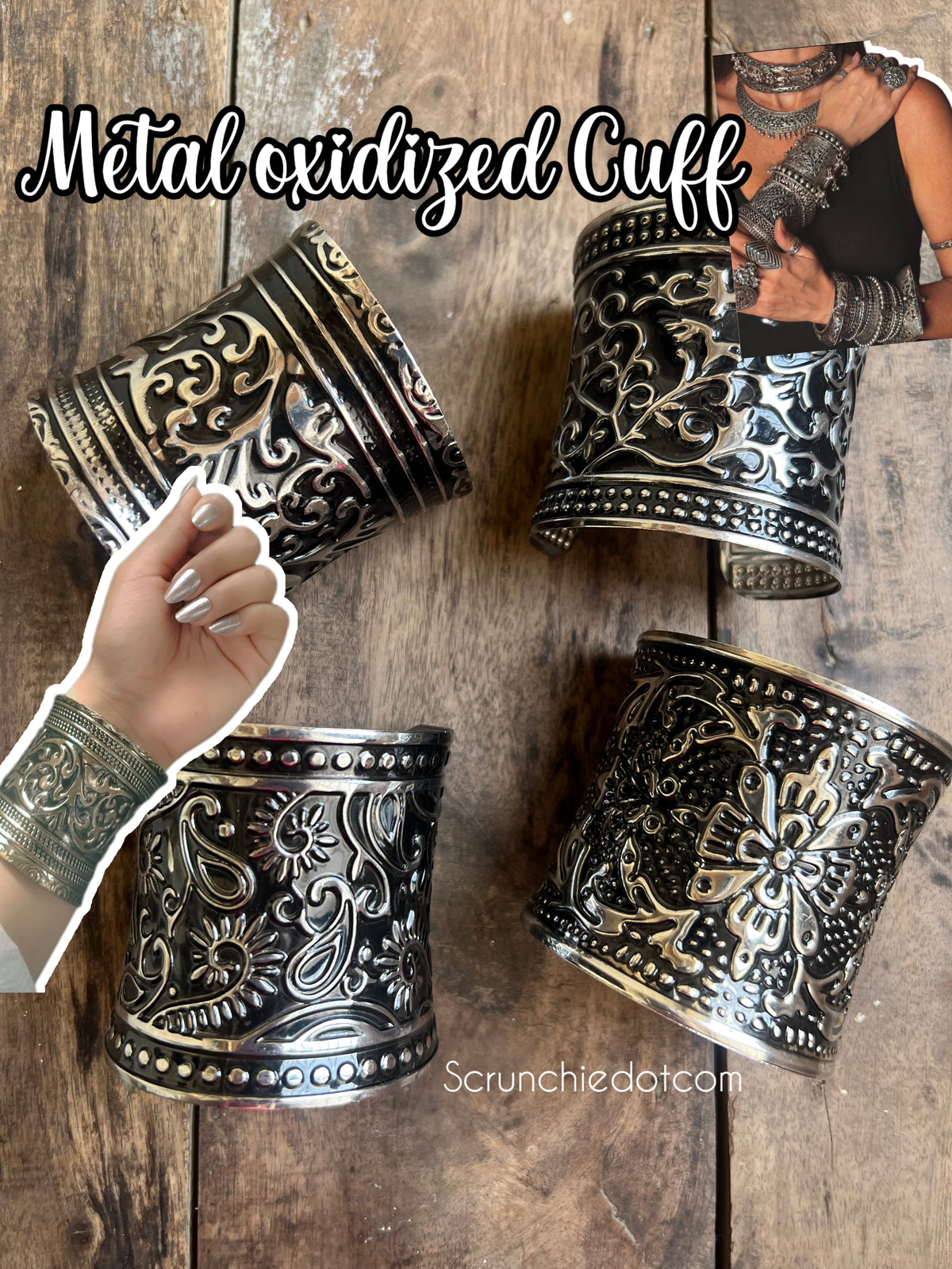 Metal oxidized cuff