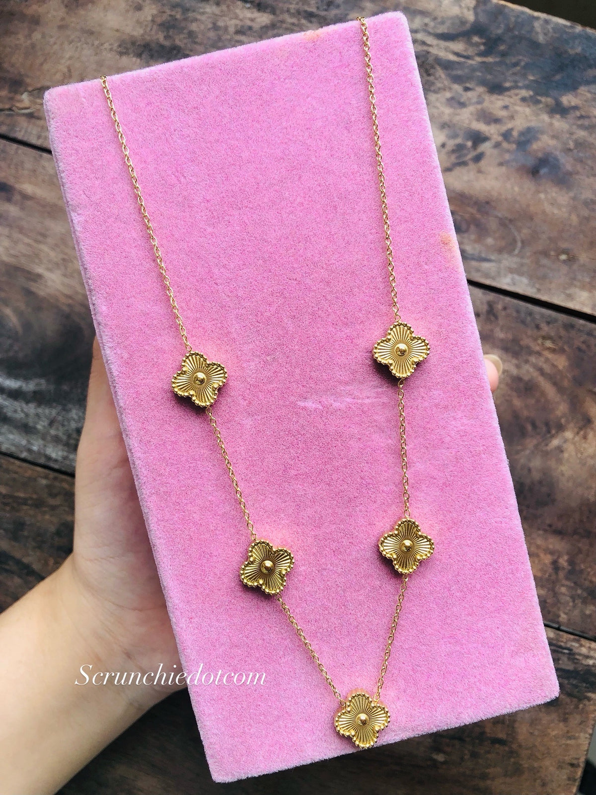 Golden Clover necklace
