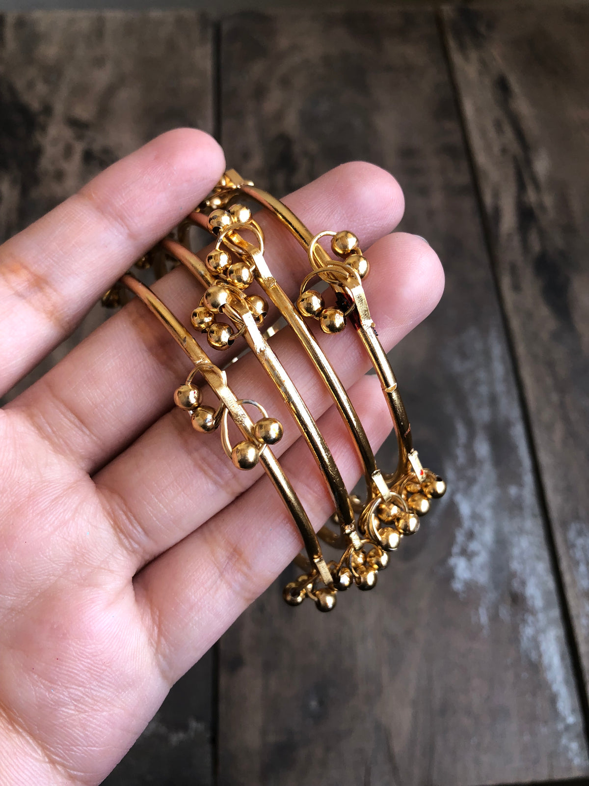 Golden Ghungro bangles