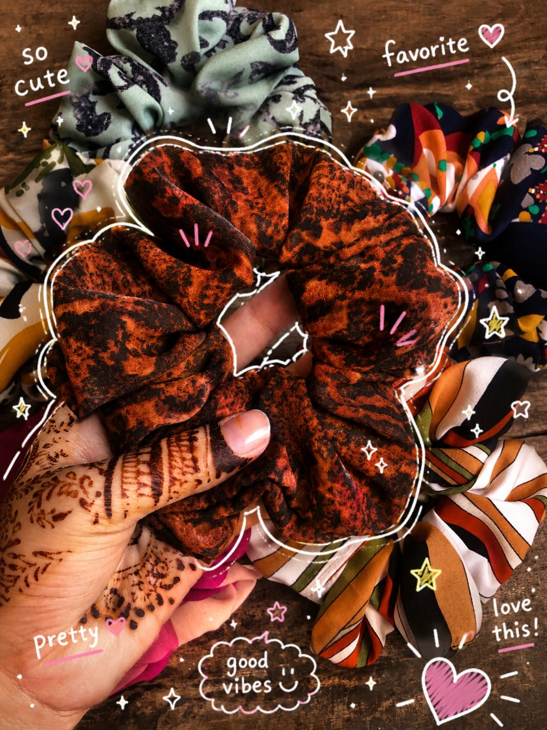 Printed Scrunchies