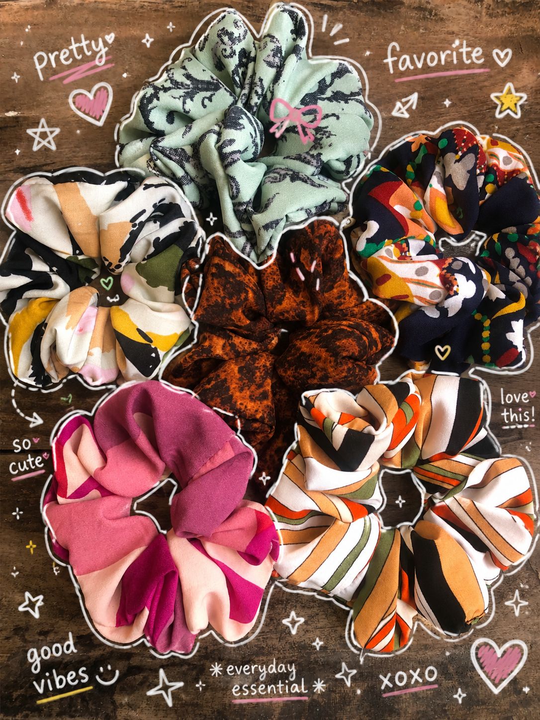 Printed Scrunchies