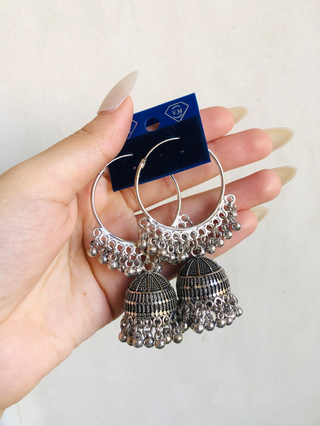 Oxidized Chandbali