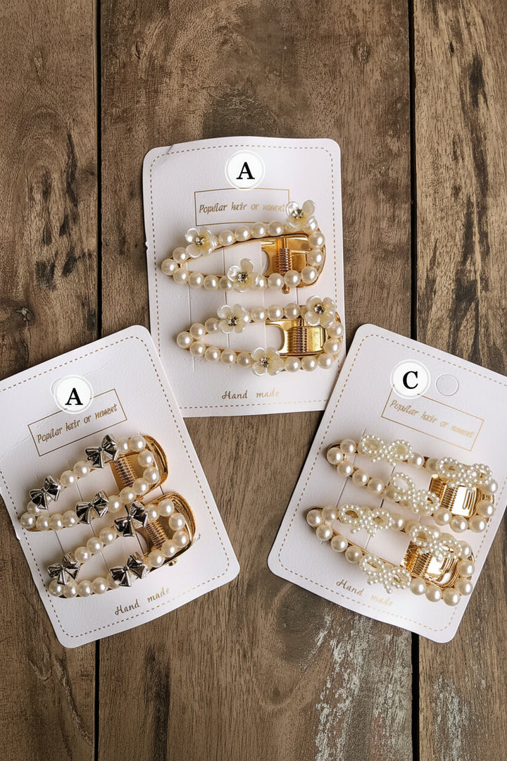 Pearl Barrettes