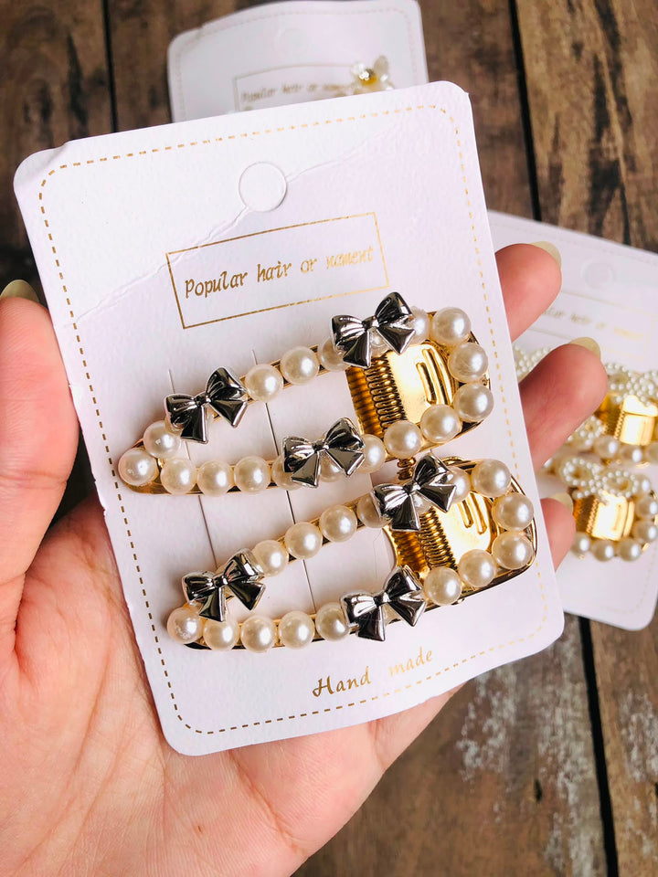 Pearl Barrettes