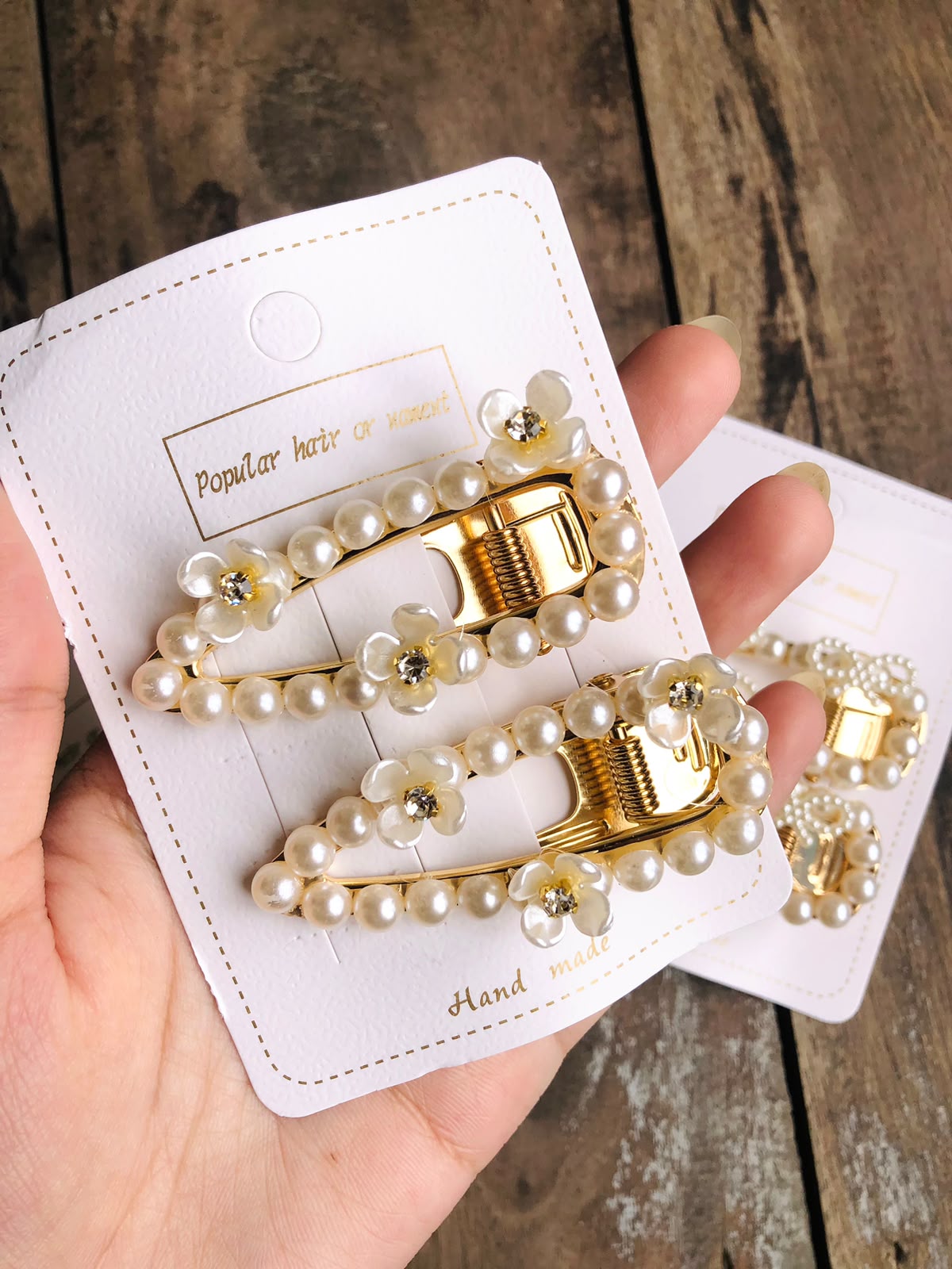 Pearl Barrettes
