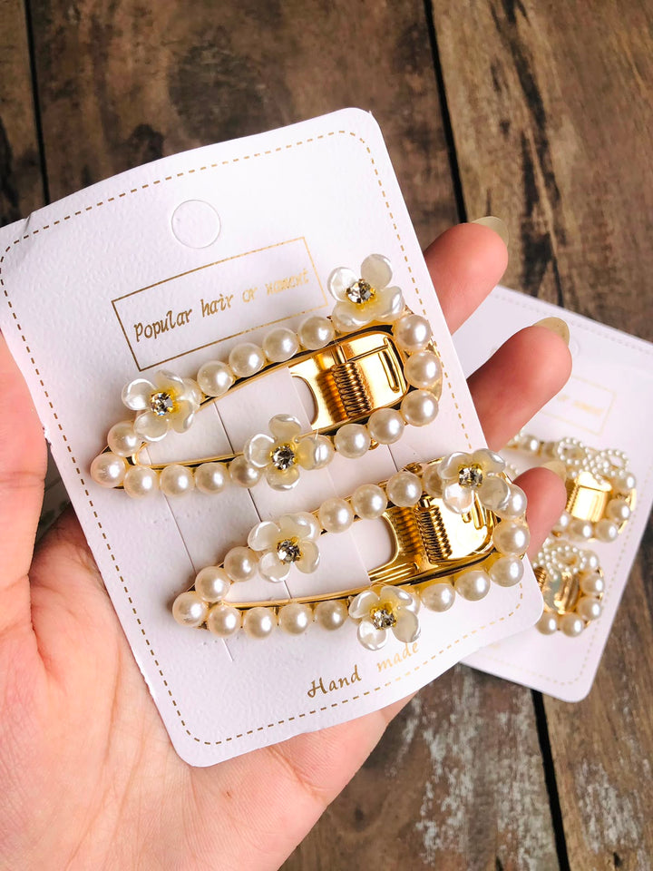 Pearl Barrettes