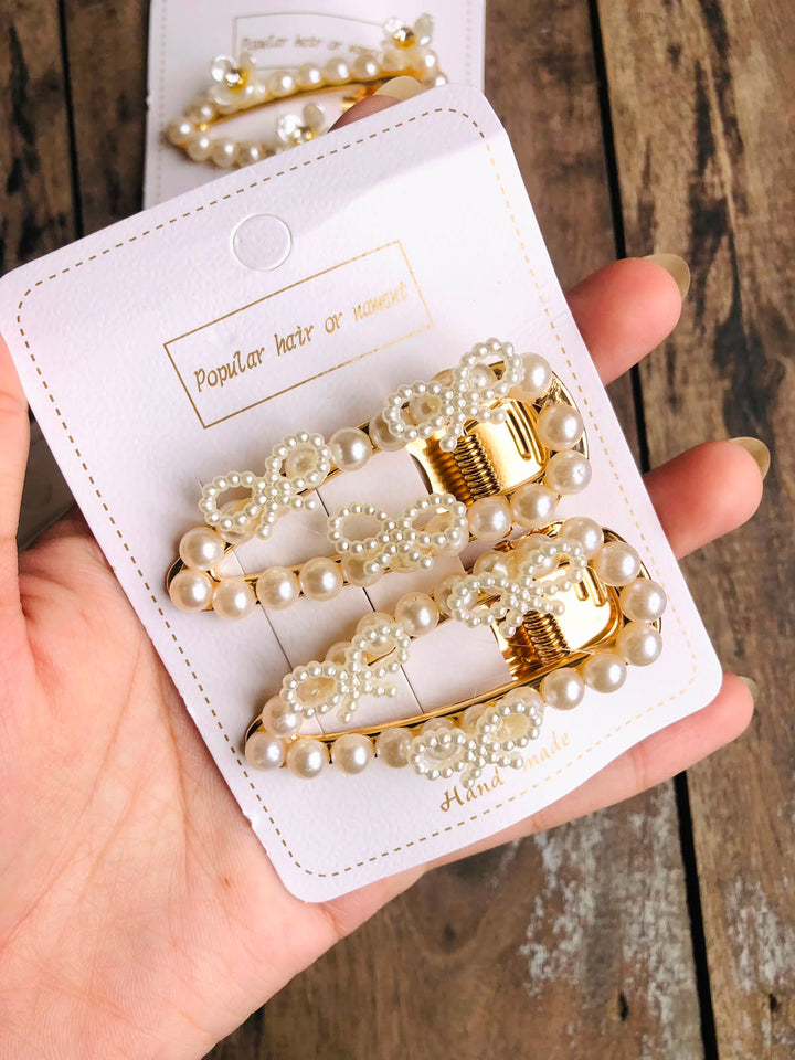 Pearl Barrettes